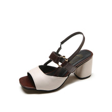 Load image into Gallery viewer, Women&#39;s Buckle Fish Mouth High Heel Sandals
