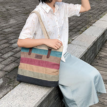 Load image into Gallery viewer, Contrast Stripe Tote Bag
