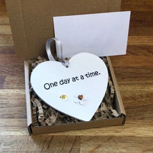 Load image into Gallery viewer, Wooden Heart Pocket Teddy Bear Hug
