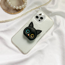 Load image into Gallery viewer, 3D Cute Kitten Phone Holder with mini Mirror

