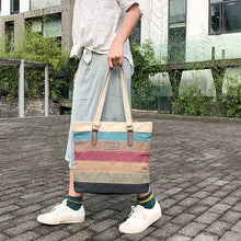 Load image into Gallery viewer, Contrast Stripe Tote Bag
