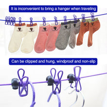 Load image into Gallery viewer, Portable Elastic Travel Clothes Rack
