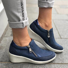 Load image into Gallery viewer, Women Sleeve travel shoes wedge heel casual

