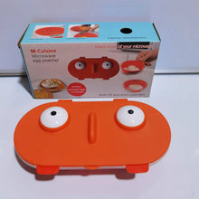 Load image into Gallery viewer, Microwave Egg Poacher Food Grade, 2-Cup Portable Egg Cooker
