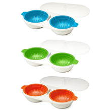 Load image into Gallery viewer, Microwave Egg Poacher Food Grade, 2-Cup Portable Egg Cooker
