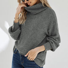 Load image into Gallery viewer, Solid Color Stand Collar Sweater
