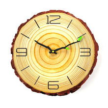 Load image into Gallery viewer, Wooden Annual Rings Wall Clock
