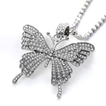 Load image into Gallery viewer, Crystal Pave Butterfly Pendant Necklace
