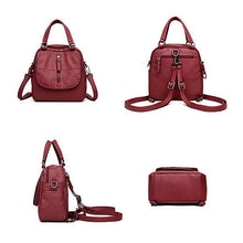 Load image into Gallery viewer, Fashion Leather Multipurpose Backpack Shoulder Handbag

