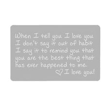 Load image into Gallery viewer, Stainless Steel Cards Lettering Gift Wallet Holder
