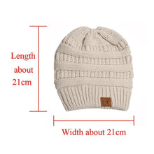 Load image into Gallery viewer, Soft Knit Ponytail Beanie

