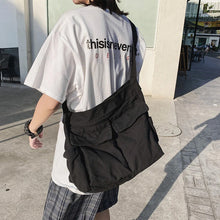 Load image into Gallery viewer, Canvas Solid Color Messenger Bag
