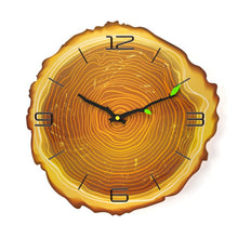 Load image into Gallery viewer, Wooden Annual Rings Wall Clock

