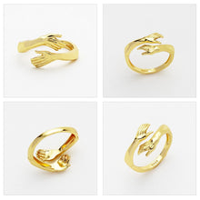 Load image into Gallery viewer, 2022 New-Couple Hug Ring Womens Day Gift Friends Mother Sister Girlfriend Gift
