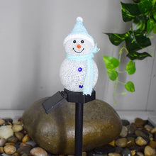 Load image into Gallery viewer, Super Cute Waterproof Solar Snowman Lamp
