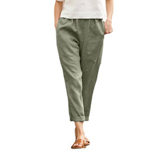 Load image into Gallery viewer, Plain Cotton Linen Casual Pants for Women
