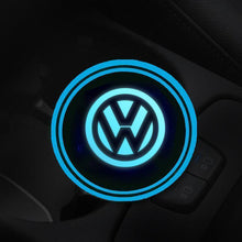 Load image into Gallery viewer, 7 Colors Led Changing USB Charging Car Logo Cup Lights up Holder
