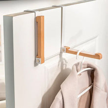 Load image into Gallery viewer, Foldable Wood Over The Door Hooks
