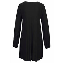 Load image into Gallery viewer, Round Neck Slit Sleeves Shift Dress
