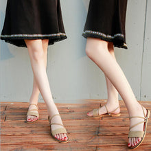Load image into Gallery viewer, Seaside Flat Bottom Sandals Flower Elastic Sandals

