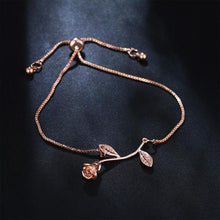 Load image into Gallery viewer, Rose Flower Charm Bracelet

