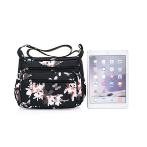 Women's Multi-Pocket Nylon Shoulder Handbag