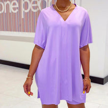 Load image into Gallery viewer, V-neck Batwing Sleeve Top &amp; Short Set

