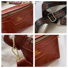 Load image into Gallery viewer, Retro Leather Wide Strap Waist Bag
