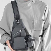 Load image into Gallery viewer, Men's Leather Film Water Bottle Chest Bag
