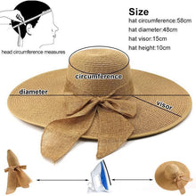Load image into Gallery viewer, Summer Beach Wide Brim Sun Hats, UPF 50+
