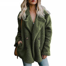 Load image into Gallery viewer, Warm Plush Coat Lapel Jacket
