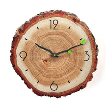 Load image into Gallery viewer, Wooden Annual Rings Wall Clock
