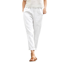 Load image into Gallery viewer, Plain Cotton Linen Casual Pants for Women
