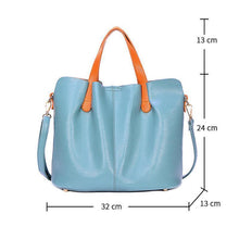 Load image into Gallery viewer, 2 In 1 Leather Shopper Tote Bag
