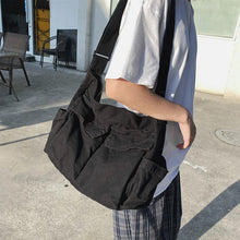 Load image into Gallery viewer, Canvas Solid Color Messenger Bag
