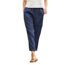 Load image into Gallery viewer, Plain Cotton Linen Casual Pants for Women
