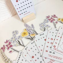 Load image into Gallery viewer, 2024 Bloomy Flowers Desk Calendar
