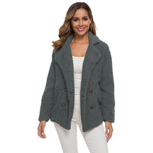 Load image into Gallery viewer, Warm Plush Coat Lapel Jacket
