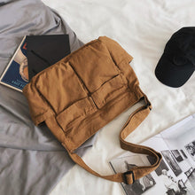 Load image into Gallery viewer, Canvas Solid Color Messenger Bag
