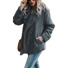 Load image into Gallery viewer, Warm Plush Coat Lapel Jacket
