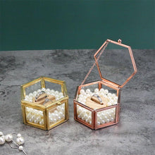 Load image into Gallery viewer, Hexagon Transparent Glass Jewelry Box

