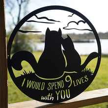 Load image into Gallery viewer, Metal Cat Silhouette Decoration Art
