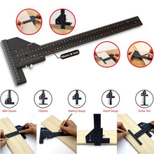 Load image into Gallery viewer, Woodworking Sliding Gauge Ruler

