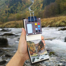 Load image into Gallery viewer, Portable Walnut Watercolor Palette
