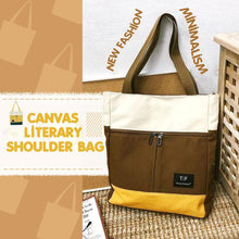 Load image into Gallery viewer, Canvas Literary Shoulder Bag, Portable Handbag
