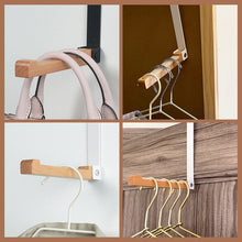 Load image into Gallery viewer, Foldable Wood Over The Door Hooks
