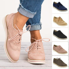 Load image into Gallery viewer, Women&#39;s flat suede casual shoes round toe
