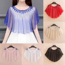 Load image into Gallery viewer, Vintage Women Sequin Cape Dress Shawl
