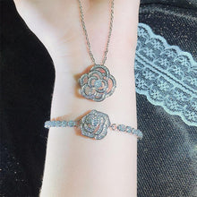 Load image into Gallery viewer, Rose Rhinestone Bracelet and Necklace

