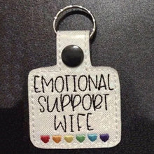 Load image into Gallery viewer, 🌈Emotional Support Rainbow Hearts Keychain💕
